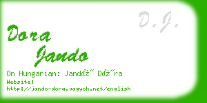 dora jando business card